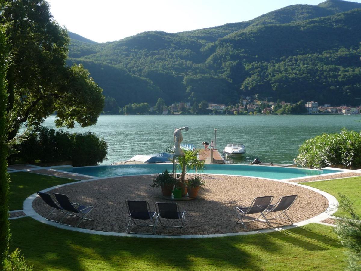 Ville Lago Lugano Porto Ceresio Exterior foto