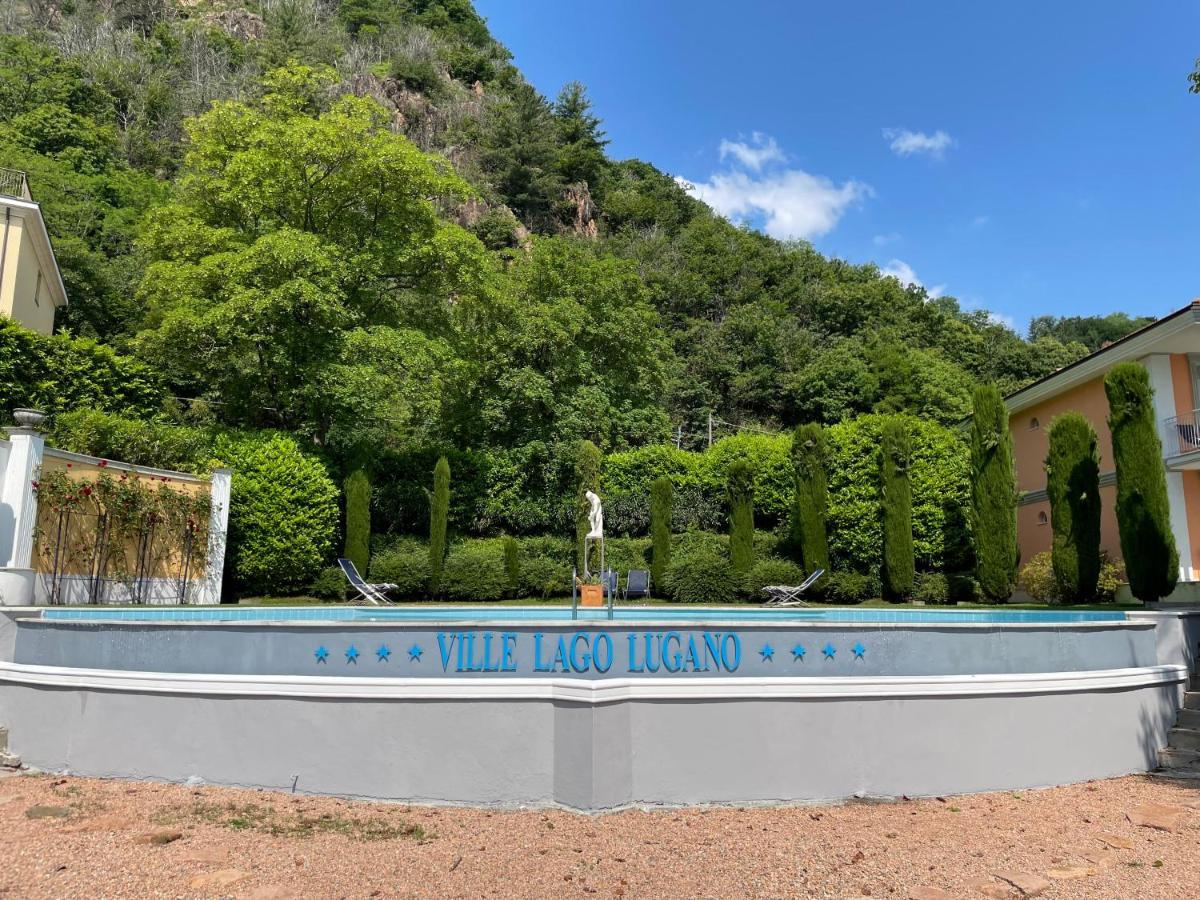 Ville Lago Lugano Porto Ceresio Exterior foto