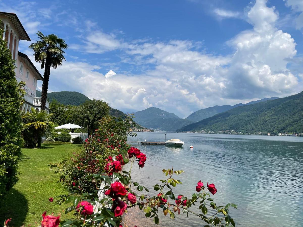 Ville Lago Lugano Porto Ceresio Exterior foto